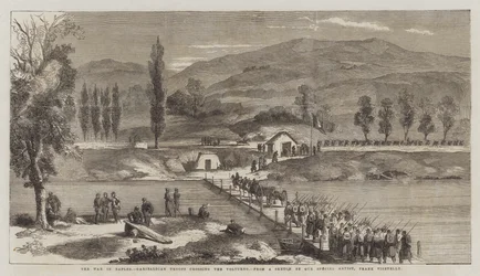 Der Krieg in Neapel, Garibaldische Truppen überqueren den Volturno